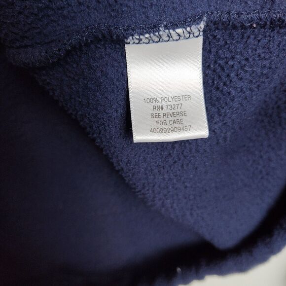 Croft & Barrow Full-Zip Fleece Sweatshirt Men's XL Navy Blue Long Slvs Pockets - Picture 8 of 10